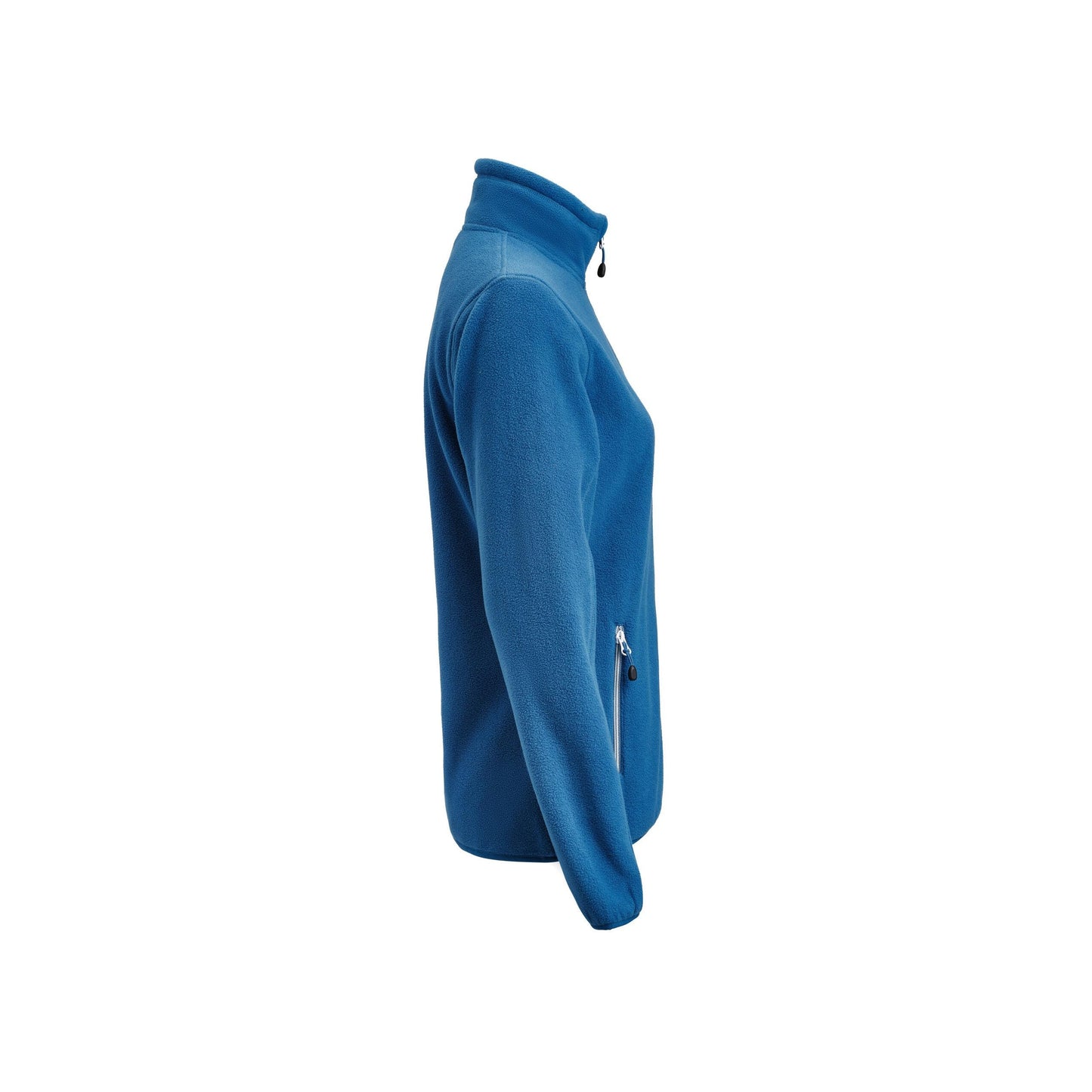 Bright Blue - Side - Printer RED Womens-Ladies Rocket Fleece Jacket