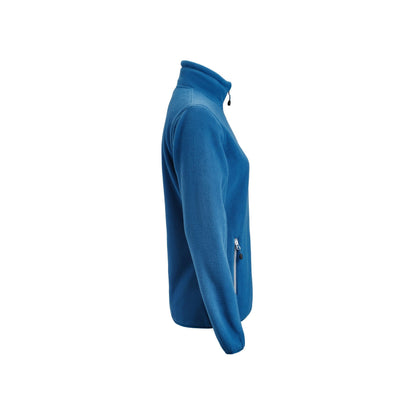 Bright Blue - Side - Printer RED Womens-Ladies Rocket Fleece Jacket