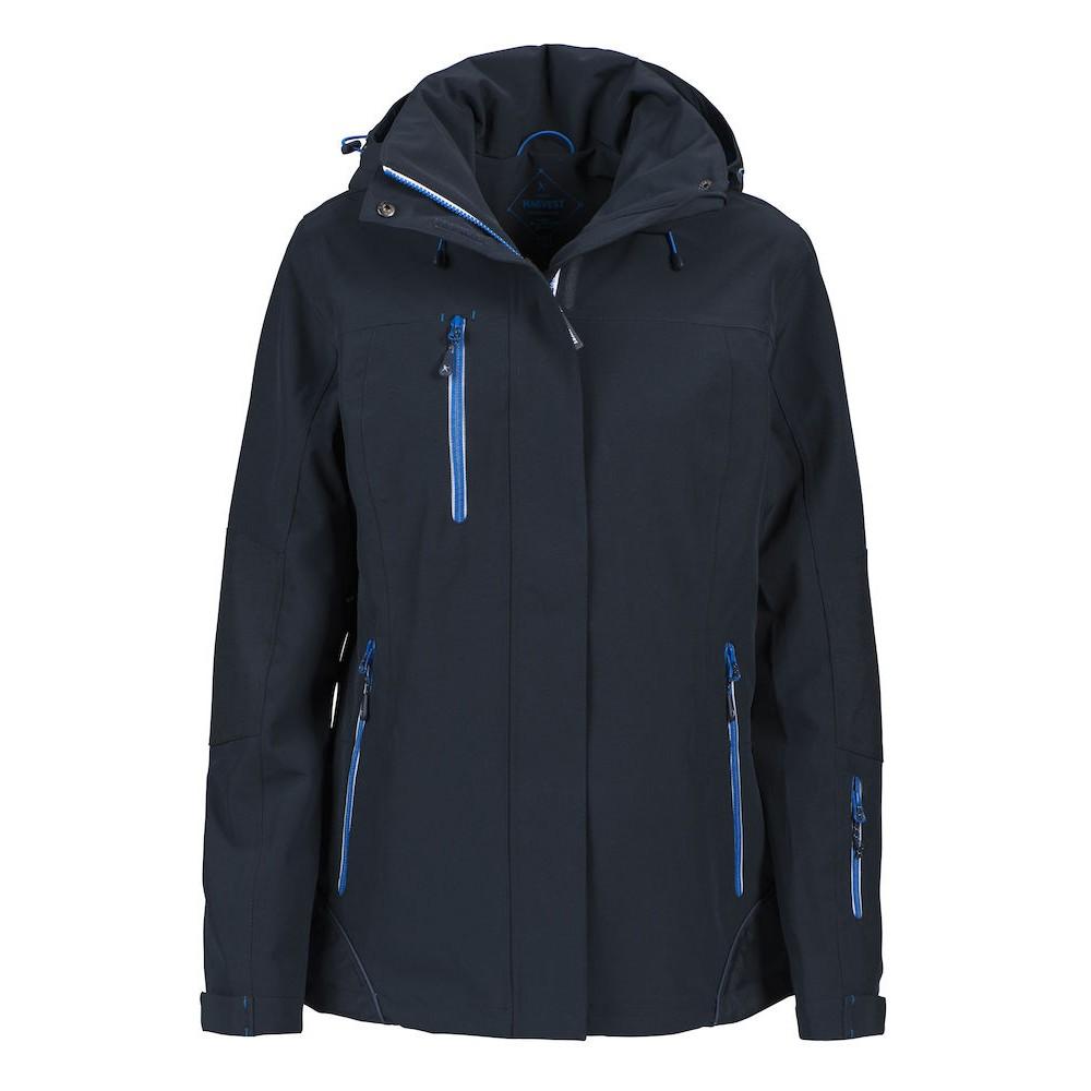 Navy - Front - James Harvest Womens-Ladies Islandblock Jacket
