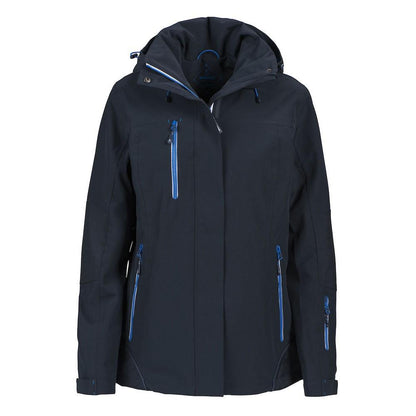 Navy - Front - James Harvest Womens-Ladies Islandblock Jacket