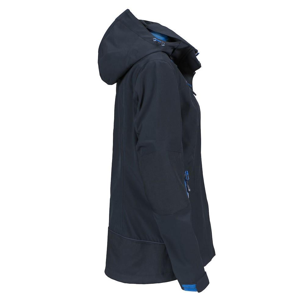 Navy - Side - James Harvest Womens-Ladies Islandblock Jacket