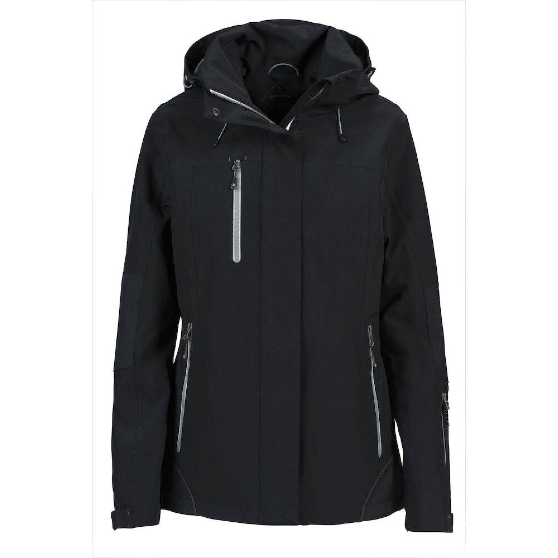 Black - Back - James Harvest Womens-Ladies Islandblock Jacket