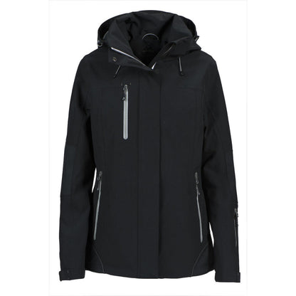Black - Back - James Harvest Womens-Ladies Islandblock Jacket