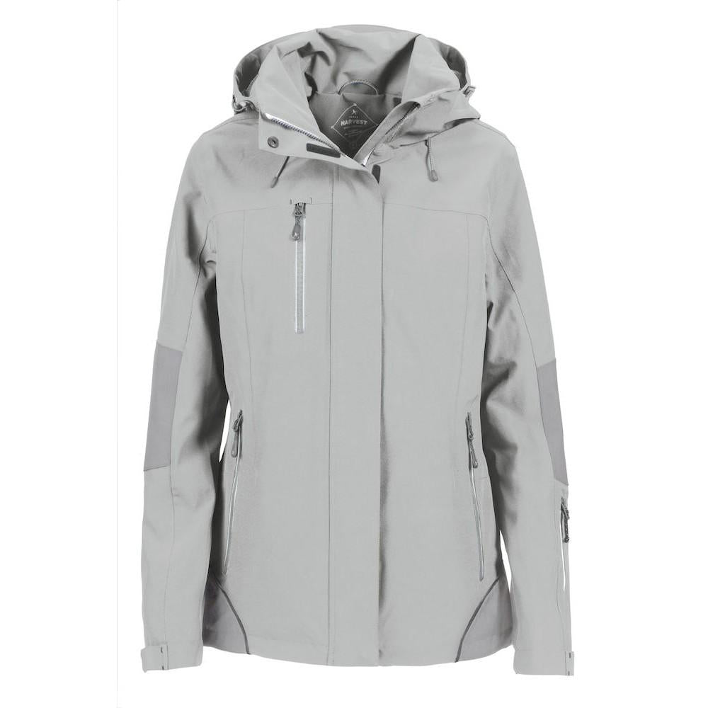 Light Grey - Front - James Harvest Womens-Ladies Islandblock Jacket
