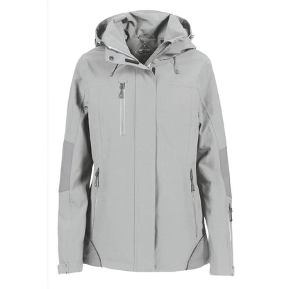 Light Grey - Front - James Harvest Womens-Ladies Islandblock Jacket
