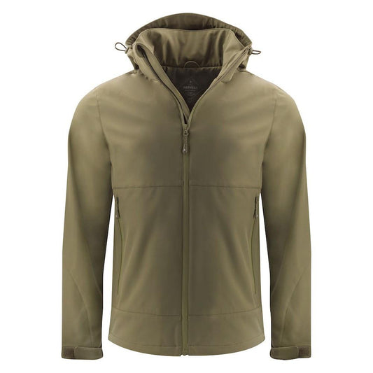 Moss Green - Front - James Harvest Mens Lodgetown Soft Shell Jacket