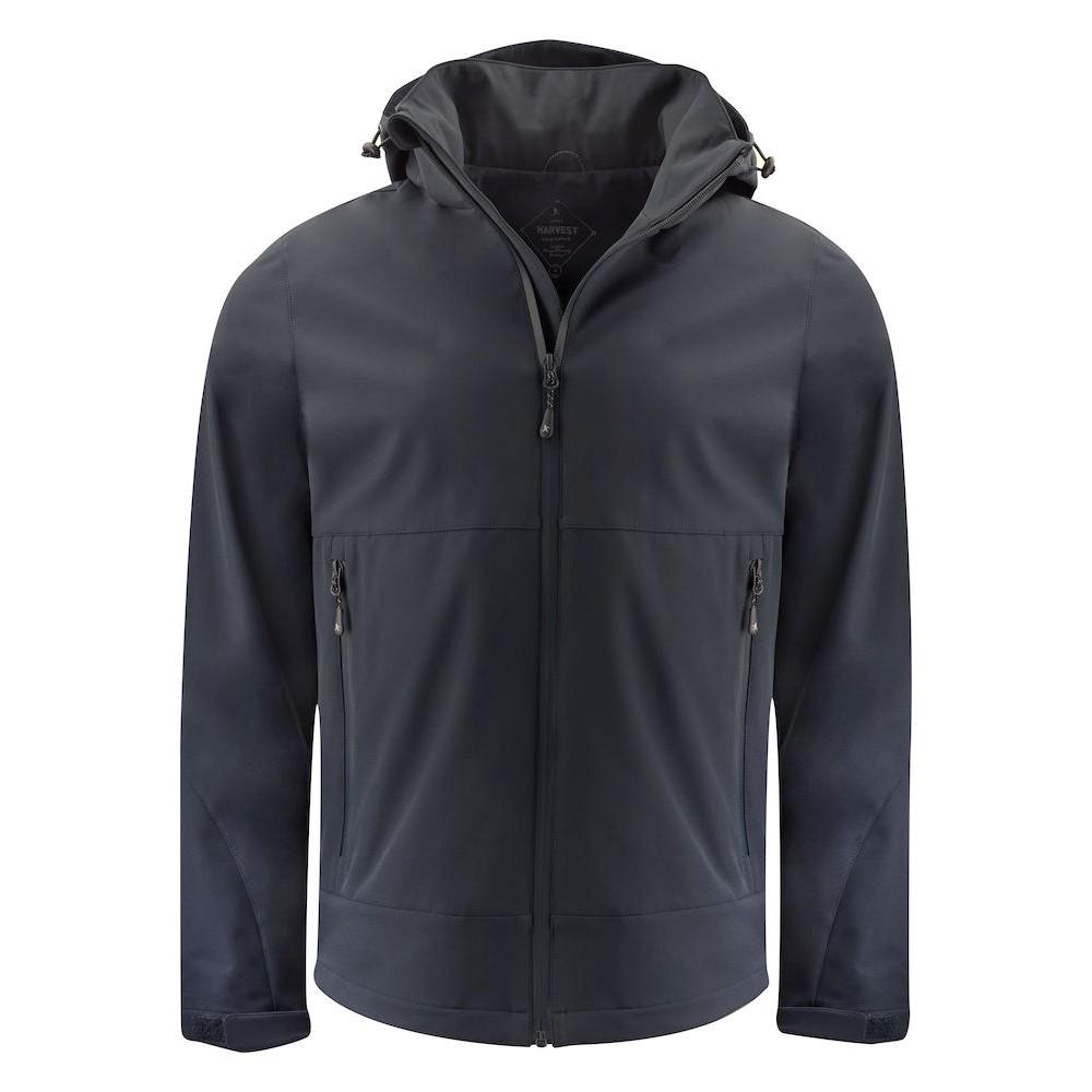Black - Front - James Harvest Mens Lodgetown Soft Shell Jacket