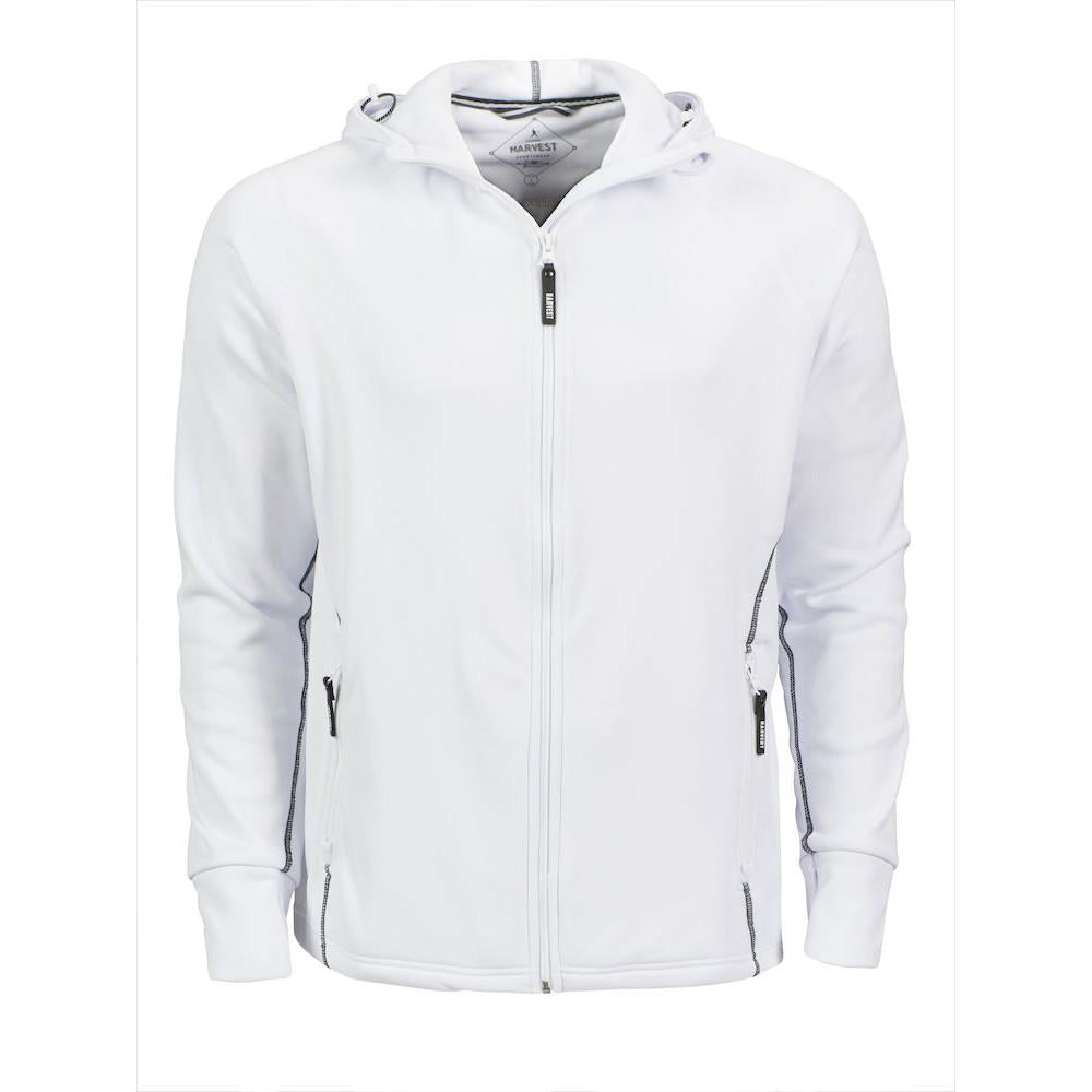 White - Front - James Harvest Mens Northderry Fleece Jacket