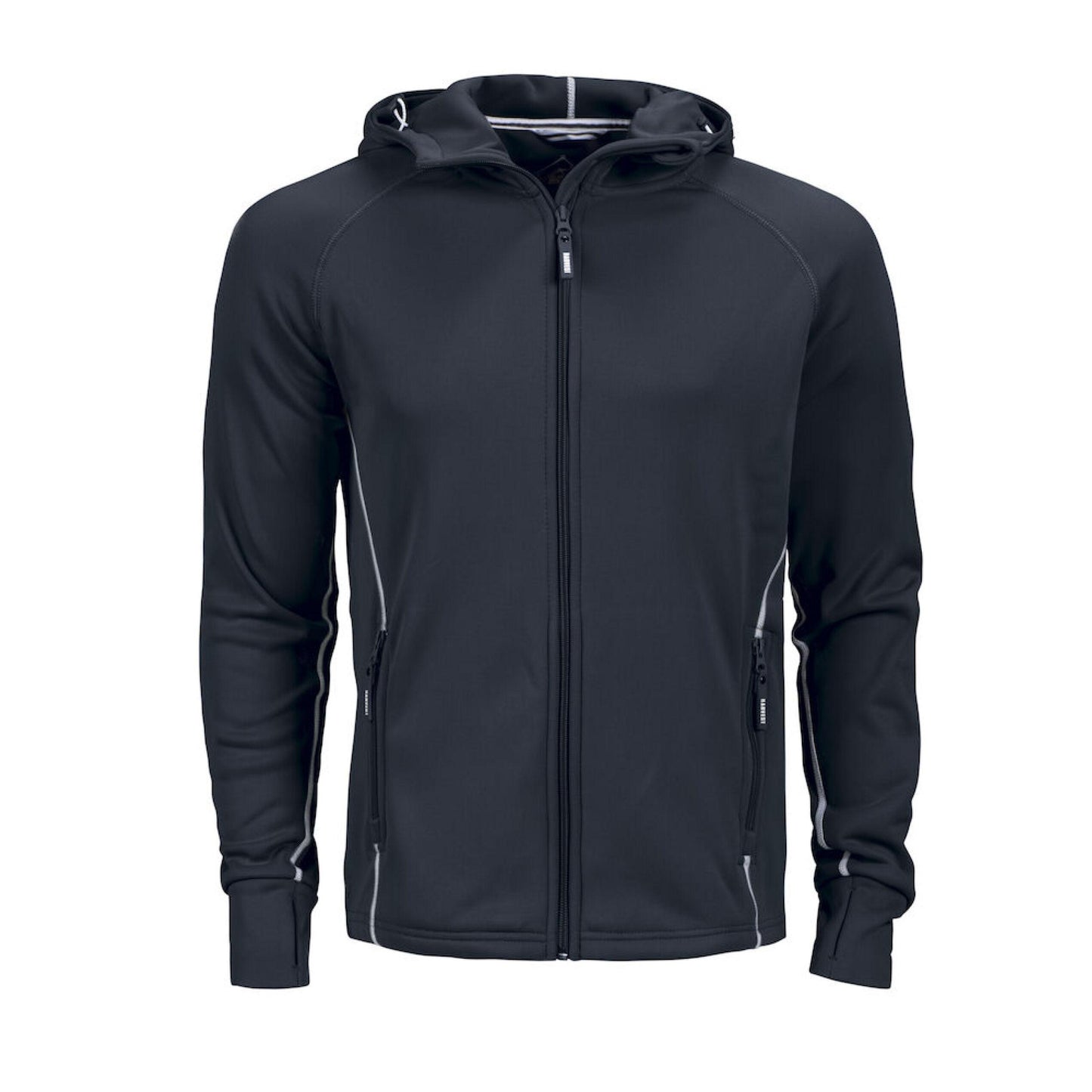 Black - Front - James Harvest Mens Northderry Fleece Jacket