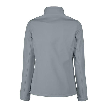 Metal Grey - Back - Printer RED Womens-Ladies Vert Soft Shell Jacket