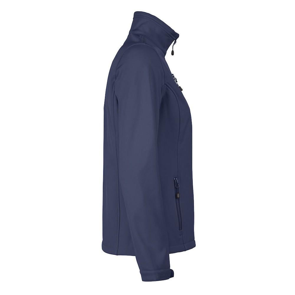 Navy - Side - Printer RED Womens-Ladies Vert Soft Shell Jacket