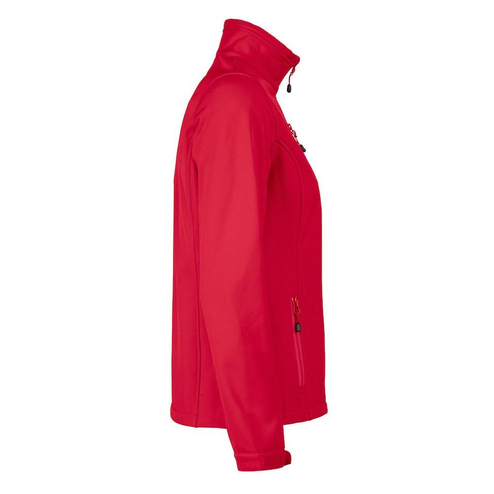 Red - Side - Printer RED Womens-Ladies Vert Soft Shell Jacket