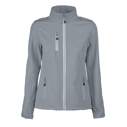 Metal Grey - Front - Printer RED Womens-Ladies Vert Soft Shell Jacket