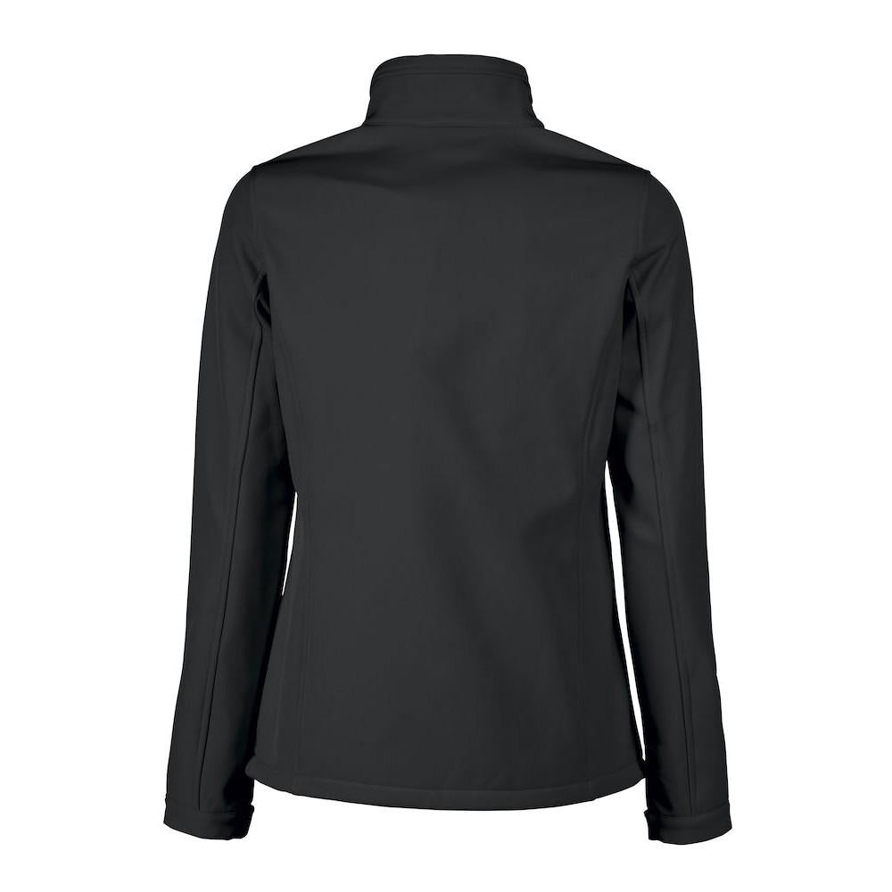 Black - Back - Printer RED Womens-Ladies Vert Soft Shell Jacket
