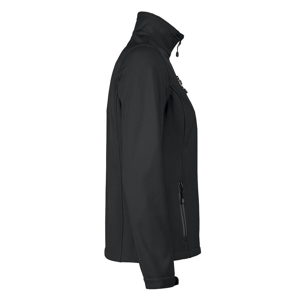 Black - Side - Printer RED Womens-Ladies Vert Soft Shell Jacket