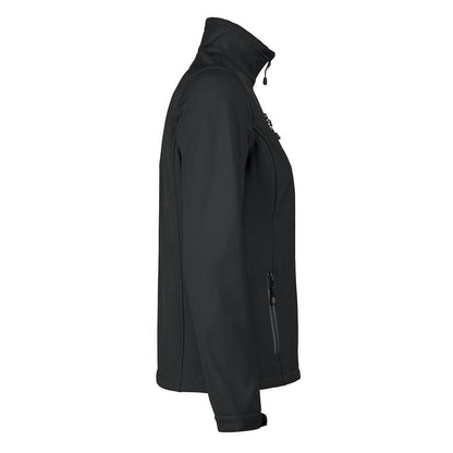 Black - Side - Printer RED Womens-Ladies Vert Soft Shell Jacket
