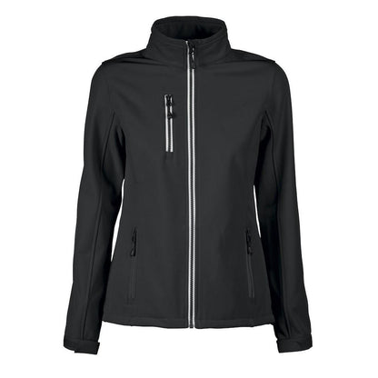 Black - Front - Printer RED Womens-Ladies Vert Soft Shell Jacket