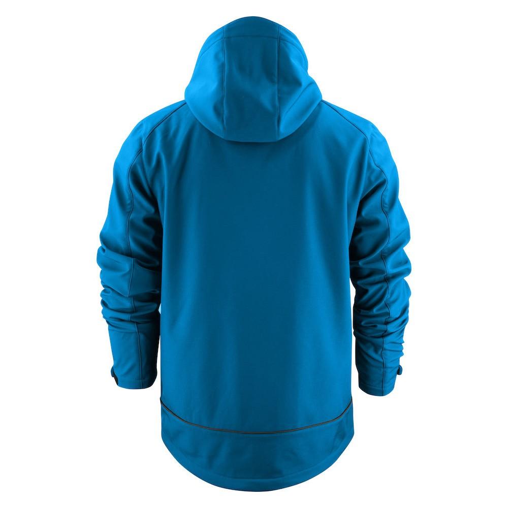 Ocean Blue - Back - Printer Mens Karting Soft Shell Jacket