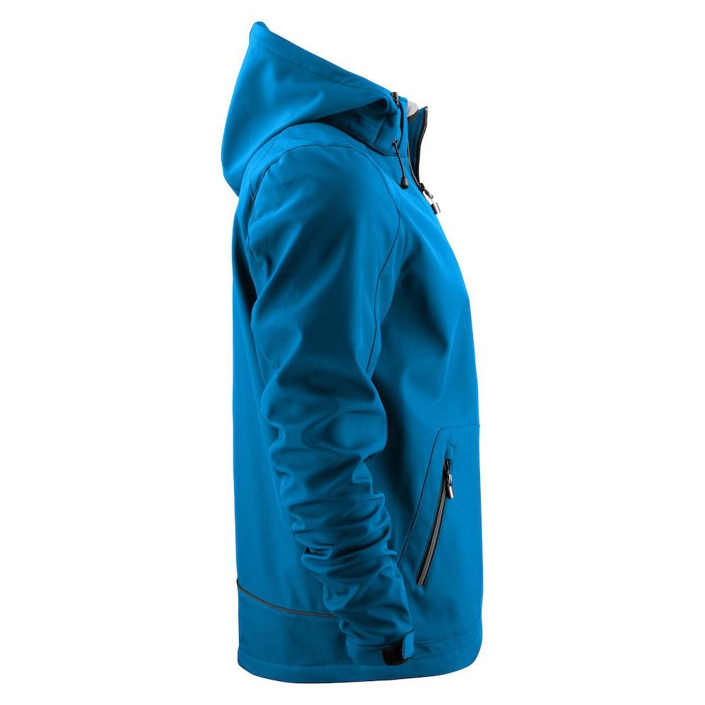 Ocean Blue - Side - Printer Mens Karting Soft Shell Jacket
