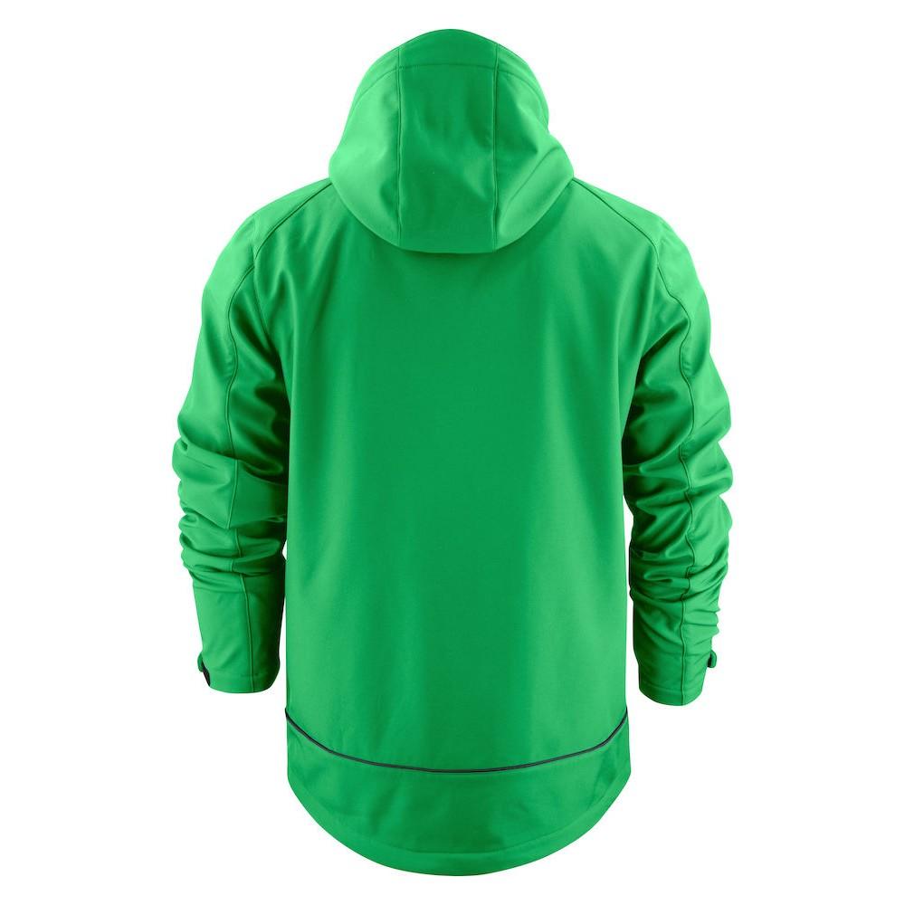 Fresh Green - Back - Printer Mens Karting Soft Shell Jacket