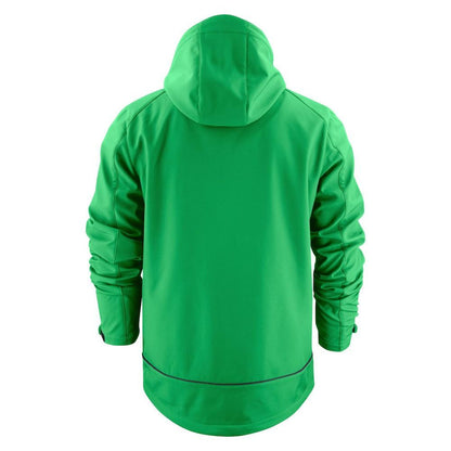 Fresh Green - Back - Printer Mens Karting Soft Shell Jacket