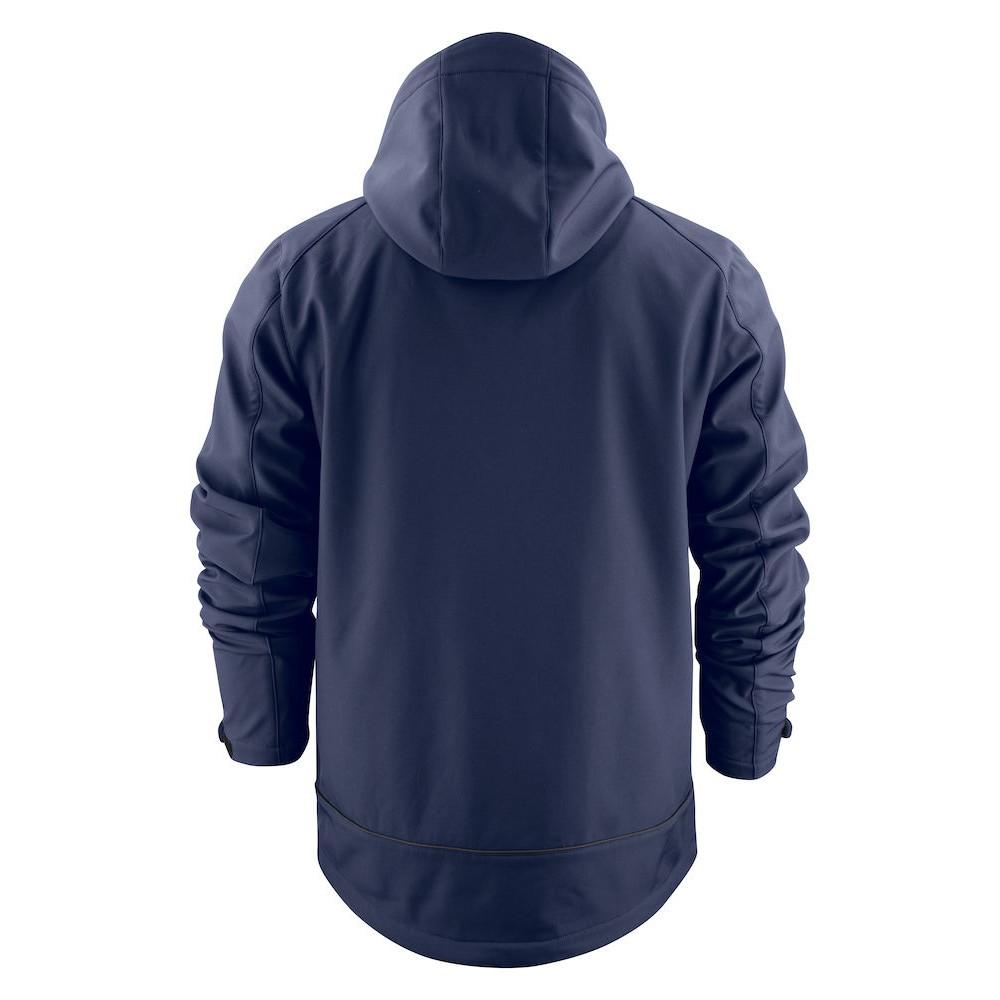 Navy - Back - Printer Mens Karting Soft Shell Jacket