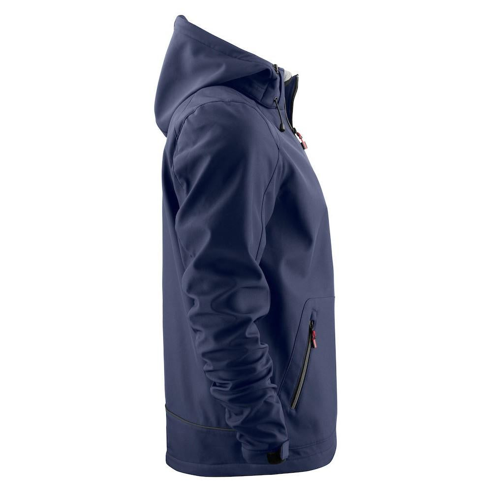 Navy - Side - Printer Mens Karting Soft Shell Jacket