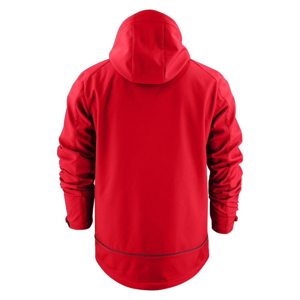Red - Back - Printer Mens Karting Soft Shell Jacket