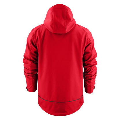 Red - Back - Printer Mens Karting Soft Shell Jacket