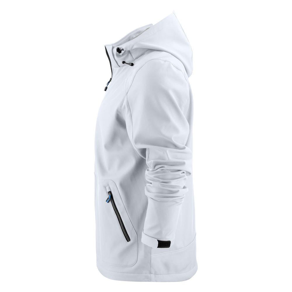 White - Lifestyle - Printer Mens Karting Soft Shell Jacket