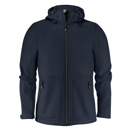 Dark Navy - Back - Printer Mens Karting Soft Shell Jacket