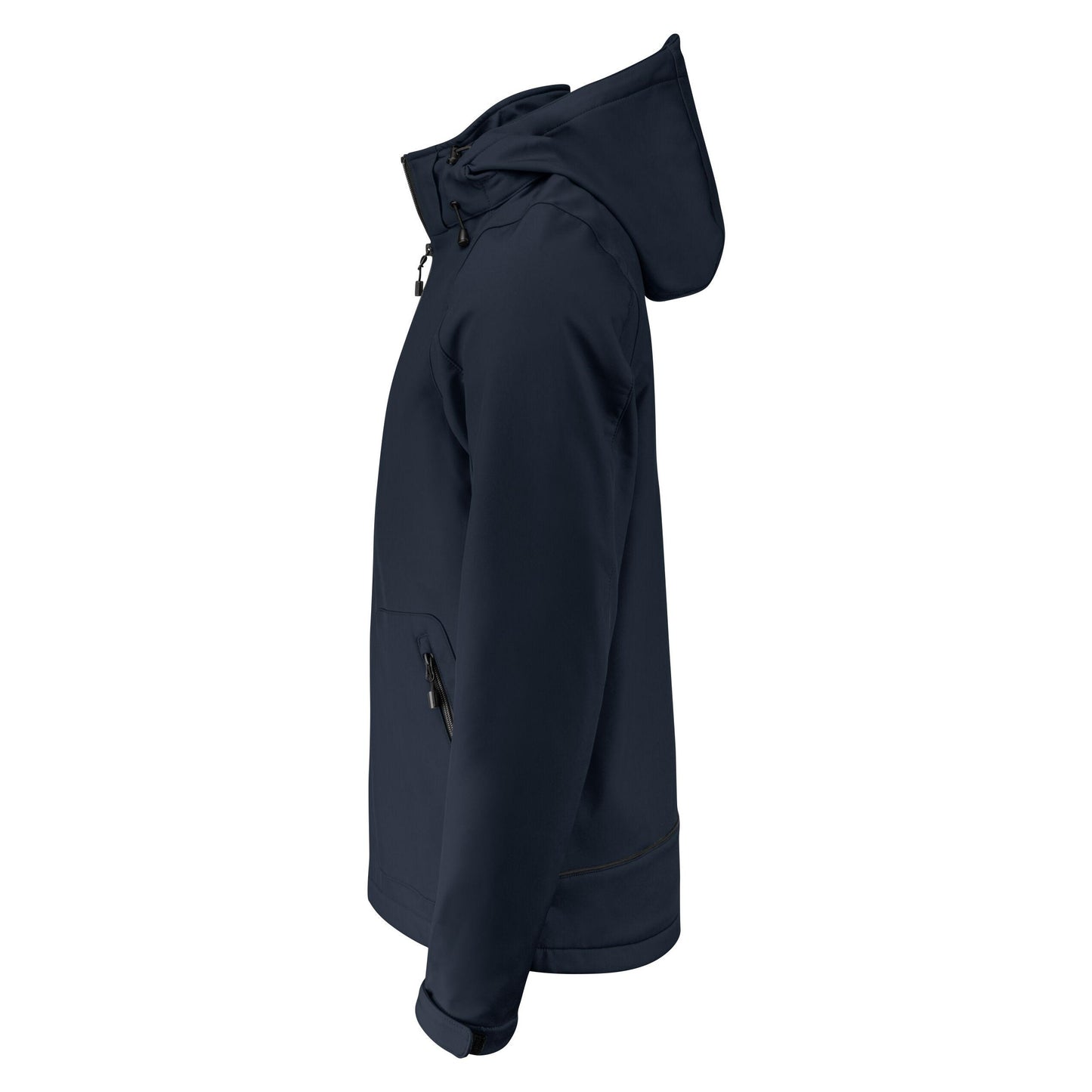 Dark Navy - Side - Printer Mens Karting Soft Shell Jacket