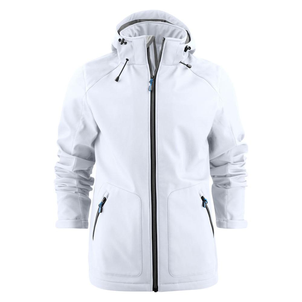 White - Front - Printer Mens Karting Soft Shell Jacket