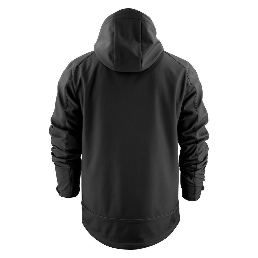 Black - Back - Printer Mens Karting Soft Shell Jacket