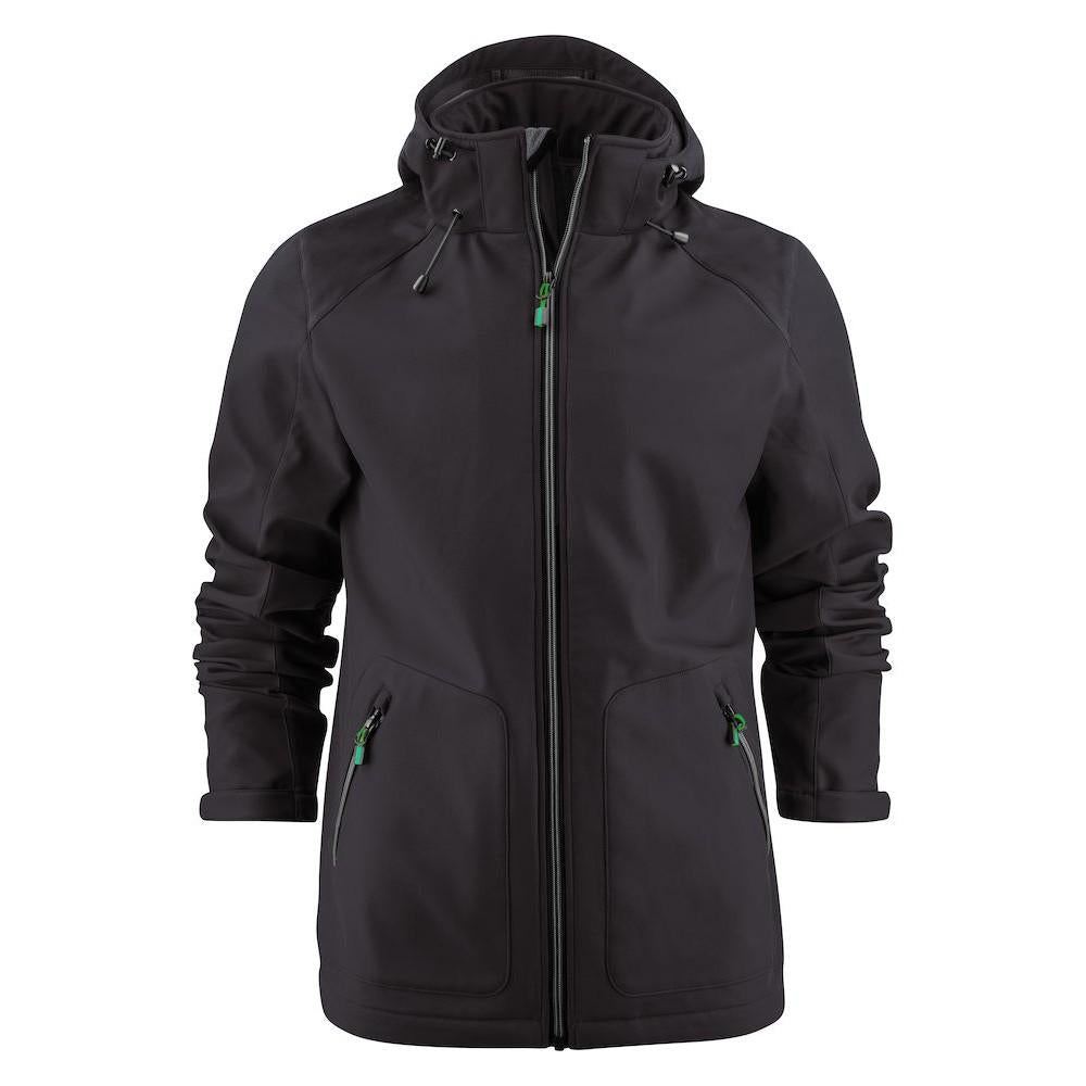 Black - Front - Printer Mens Karting Soft Shell Jacket