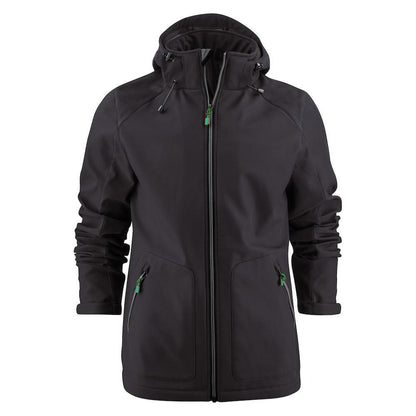 Black - Front - Printer Mens Karting Soft Shell Jacket