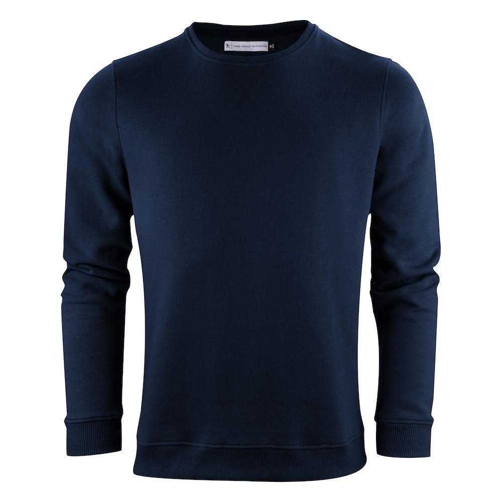 Navy - Front - Harvest Mens Alder Crew Neck Sweatshirt