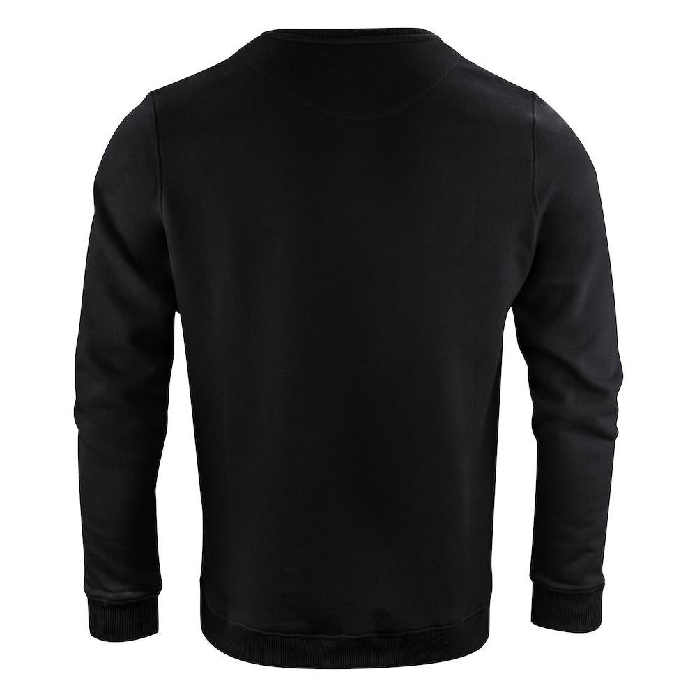 Black - Back - Harvest Mens Alder Crew Neck Sweatshirt