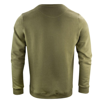 Moss Green - Back - Harvest Mens Alder Crew Neck Sweatshirt