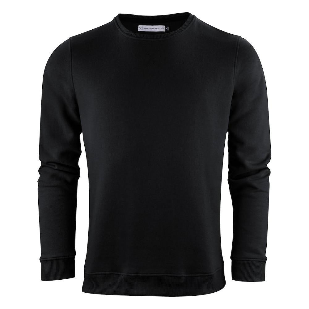Black - Front - Harvest Mens Alder Crew Neck Sweatshirt