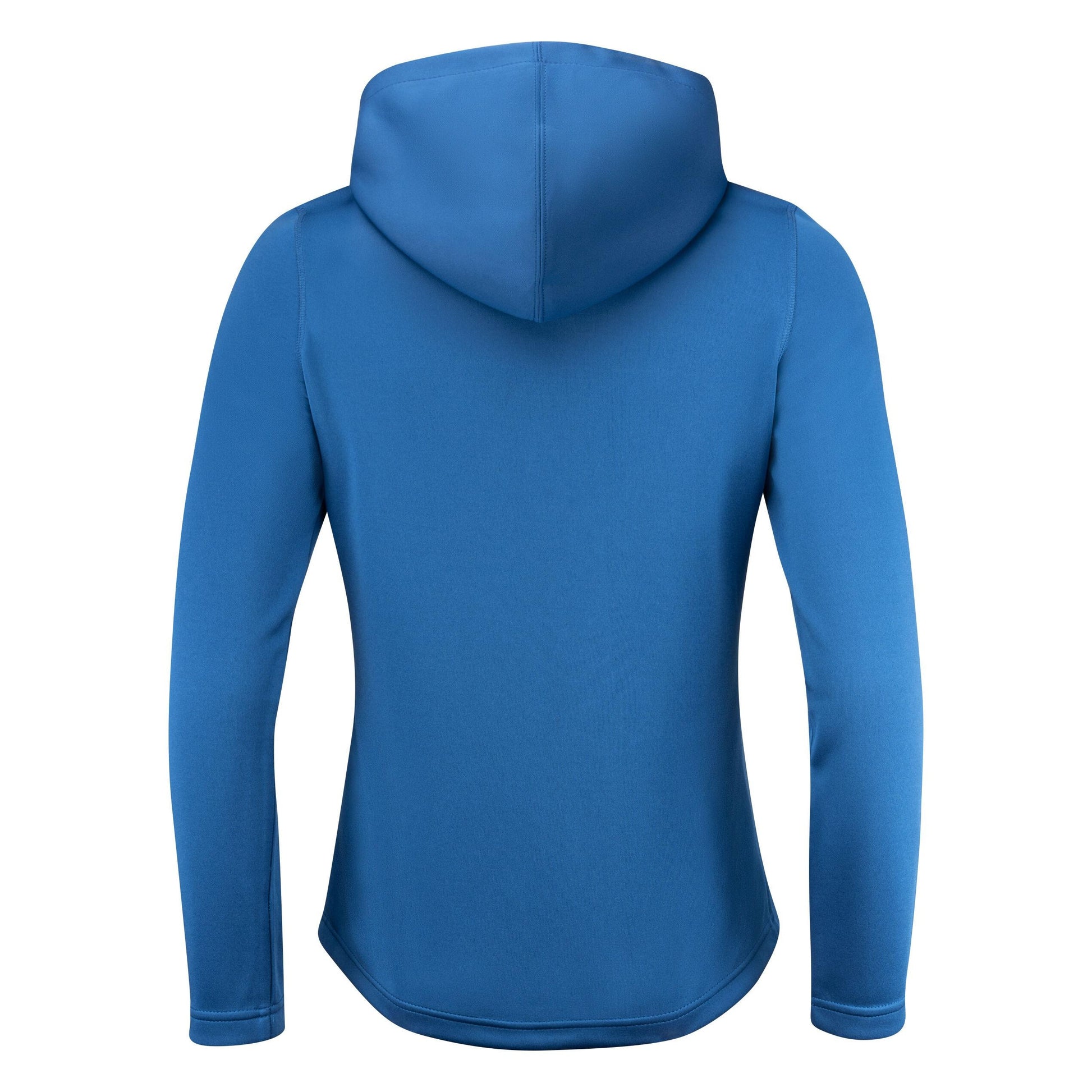 Bright Blue - Side - Printer RED Womens-Ladies Layback Hoodie