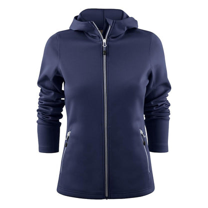 Navy - Front - Printer RED Womens-Ladies Layback Hoodie