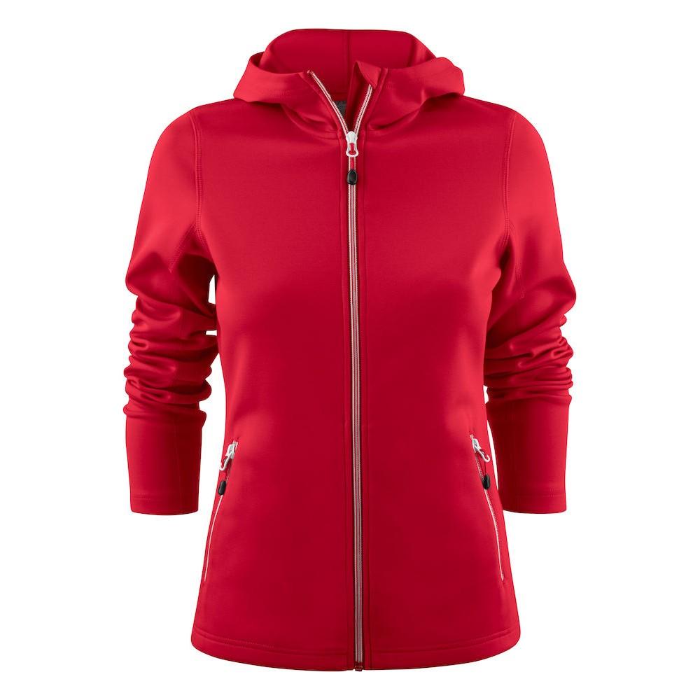 Red - Front - Printer RED Womens-Ladies Layback Hoodie