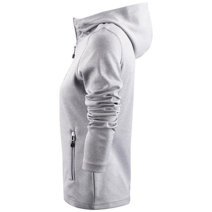 Grey Melange - Side - Printer RED Womens-Ladies Layback Hoodie