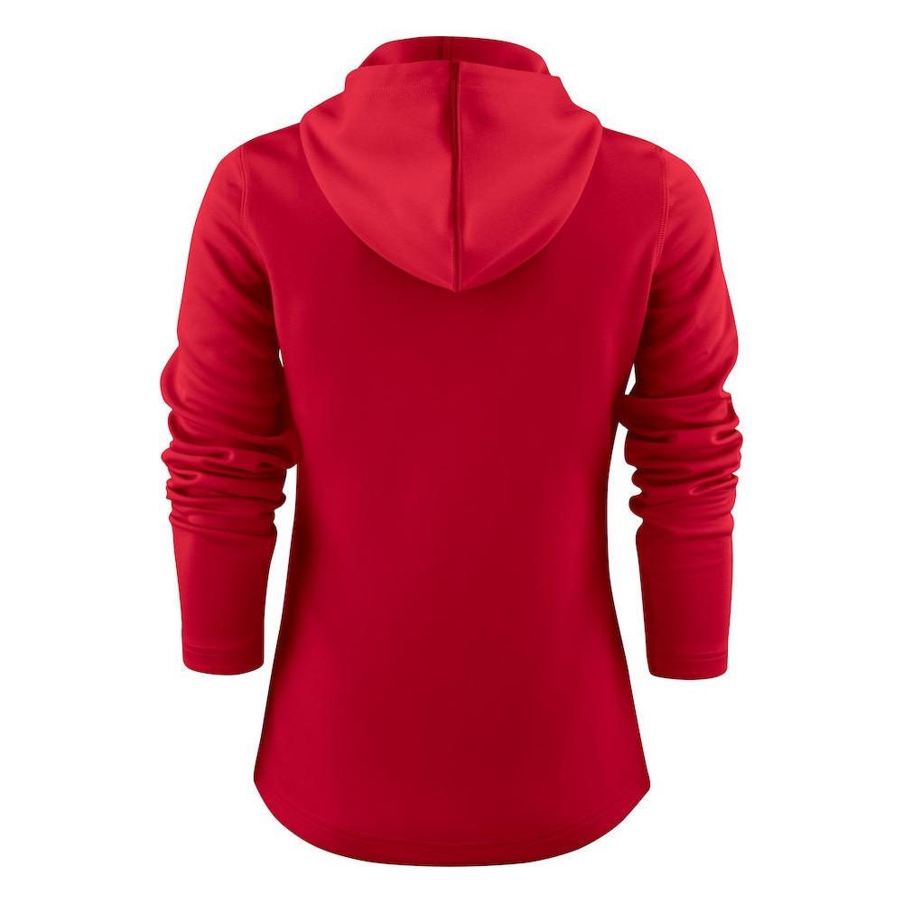 Red - Back - Printer RED Womens-Ladies Layback Hoodie