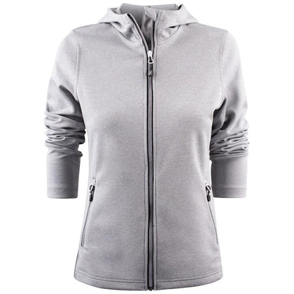Grey Melange - Front - Printer RED Womens-Ladies Layback Hoodie