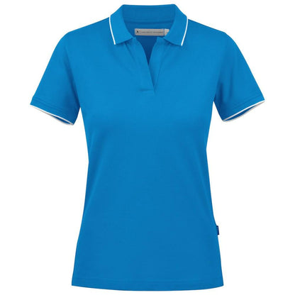 Bright Blue - Front - James Harvest Womens-Ladies Greenville Polo Shirt