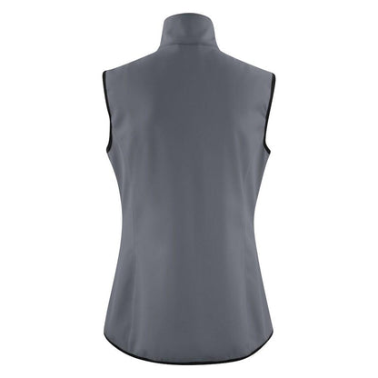 Steel Grey - Back - Printer Womens-Ladies Trial Softshell Gilet