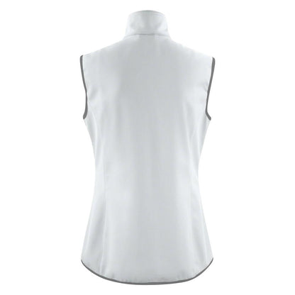 White - Back - Printer Womens-Ladies Trial Softshell Gilet