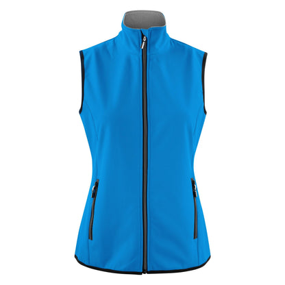 Dark Navy - Front - Printer Womens-Ladies Trial Softshell Gilet